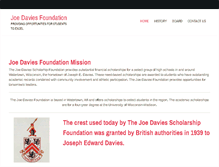 Tablet Screenshot of joedaviesfoundation.com